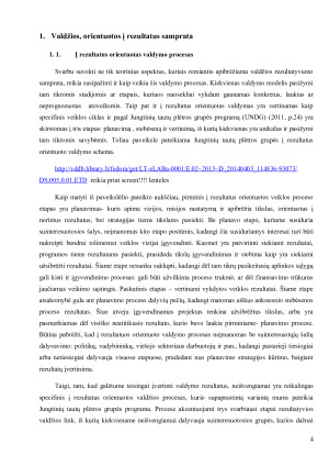 Į rezultatus orientuota valdžia. Raseinių ir Kretingos miestų savivaldybių analizė. Paveikslėlis 4