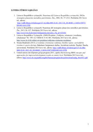 Į rezultatus orientuota valdžia. Raseinių ir Kretingos miestų savivaldybių analizė. Paveikslėlis 7