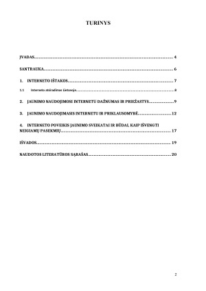 Jaunimo naudojimosi internetu tendencijos ir priklausomybė. Paveikslėlis 2