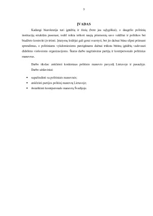 Konkretaus politinio manevro pavyzdys Lietuvoje ir pasaulyje. Paveikslėlis 3