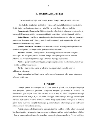 Konkretaus politinio manevro pavyzdys Lietuvoje ir pasaulyje. Paveikslėlis 4