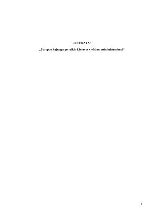 Europos Sąjungos poveikis Lietuvos viešajam administravimui