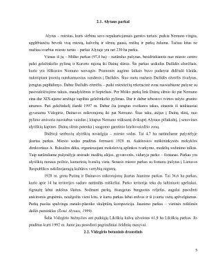 Alytaus savivaldybės saugomos teritorijos, jose saugomi gyvūnai ir augalai. Paveikslėlis 5