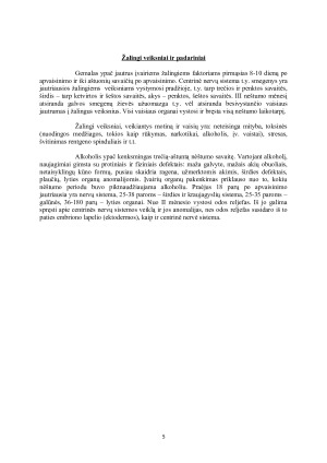 Neigiamų faktorių poveikis gemalo vystymuisi. Paveikslėlis 5