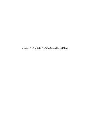 VEGETATYVINIS AUGALŲ DAUGINIMAS