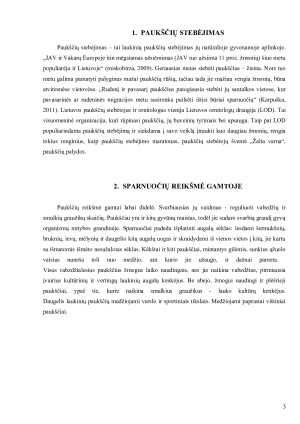 Lietuvos miškuose ir krūmynuose gyvenantys paukščiai ir jų reikšmė ekosistemoje. Paveikslėlis 3