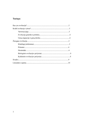 Evoliucijos samprata ir žmogaus kilmės raida