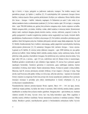 Evoliucijos samprata ir žmogaus kilmės raida. Paveikslėlis 7