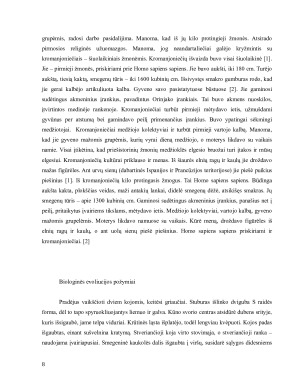 Evoliucijos samprata ir žmogaus kilmės raida. Paveikslėlis 8