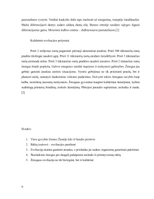 Evoliucijos samprata ir žmogaus kilmės raida. Paveikslėlis 9