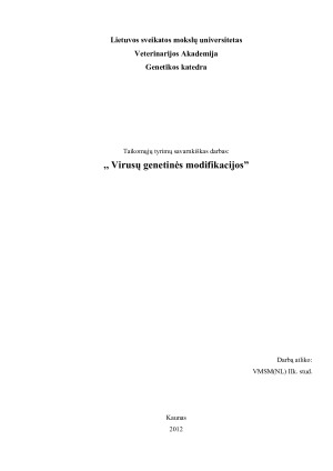 Virusų genetinės modifikacijos. Paveikslėlis 1