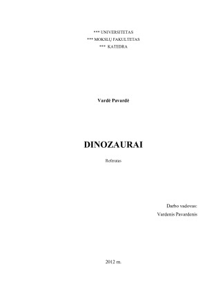 DINOZAURAI. Paveikslėlis 1