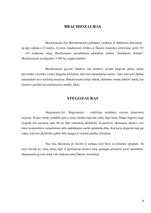 DINOZAURAI. Paveikslėlis 9