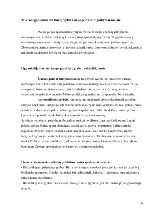 Apsinuodijimo maistu sukėlėjai ir apsaugos priemonės nuo jų. Paveikslėlis 6