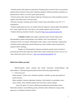 Apsinuodijimo maistu sukėlėjai ir apsaugos priemonės nuo jų. Paveikslėlis 7