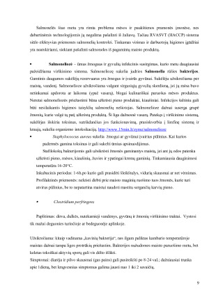 Apsinuodijimo maistu sukėlėjai ir apsaugos priemonės nuo jų. Paveikslėlis 9