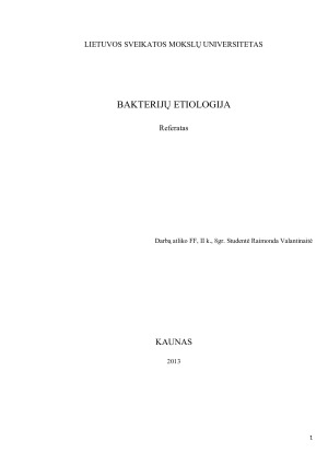 BAKTERIJŲ ETIOLOGIJA. Paveikslėlis 1