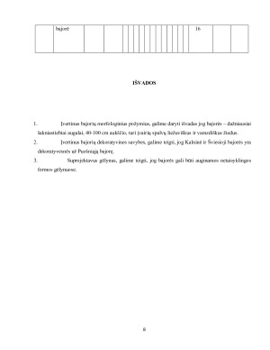 Bajorių morfologiniai požymiai, dekoratyvinės savybės ir panaudojimo galimybės gėlynuose. Paveikslėlis 8