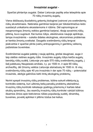 Invaziniai augalai. Paveikslėlis 5