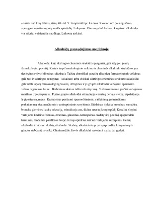 Alkaloidai savybės, istorija ir reikšmė medicinoje. Paveikslėlis 9