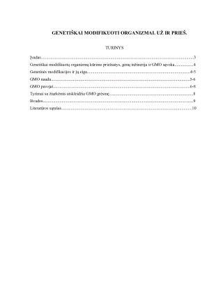 Genetinė modifikacija esmė, nauda, trūkumai ir pavojai