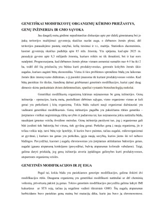 Genetinė modifikacija esmė, nauda, trūkumai ir pavojai. Paveikslėlis 3