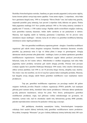 Genetinė modifikacija esmė, nauda, trūkumai ir pavojai. Paveikslėlis 6