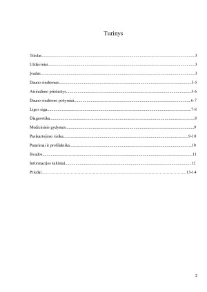 DAUNO SINDROMAS. PRIEŽASTYS, POŽYMIAI DIAGNOSTIKA, GYDYMO PRINCIPAI, PASIKARTOJIMO RIZIKA. Paveikslėlis 2