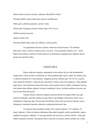 DAUNO SINDROMAS. PRIEŽASTYS, POŽYMIAI DIAGNOSTIKA, GYDYMO PRINCIPAI, PASIKARTOJIMO RIZIKA. Paveikslėlis 7