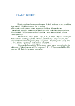 KRAUJO GRUPĖS. Paveikslėlis 5