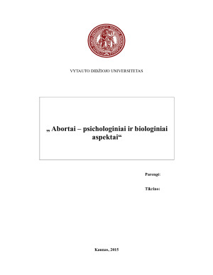 Abortai – psichologiniai ir biologiniai. Paveikslėlis 1