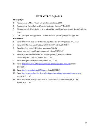Genetiškai modifikuoti organizmai - atsiradimas, nauda ir grėsmės žmogui bei aplinkai. Paveikslėlis 10