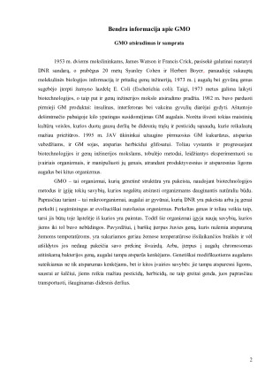 Genetiškai modifikuoti organizmai - atsiradimas, nauda ir grėsmės žmogui bei aplinkai. Paveikslėlis 2