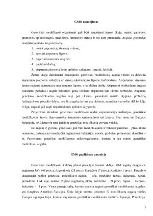 Genetiškai modifikuoti organizmai - atsiradimas, nauda ir grėsmės žmogui bei aplinkai. Paveikslėlis 3