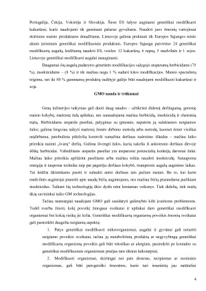 Genetiškai modifikuoti organizmai - atsiradimas, nauda ir grėsmės žmogui bei aplinkai. Paveikslėlis 4