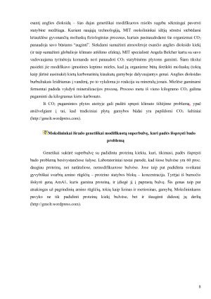 Genetiškai modifikuoti organizmai - atsiradimas, nauda ir grėsmės žmogui bei aplinkai. Paveikslėlis 8