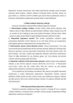 ADAPTACINĖS RADIACIJOS EVOLIUCIJOJE. Paveikslėlis 4