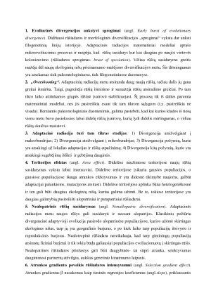 ADAPTACINĖS RADIACIJOS EVOLIUCIJOJE. Paveikslėlis 5