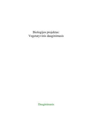 Vegetatyvinis dauginimasis