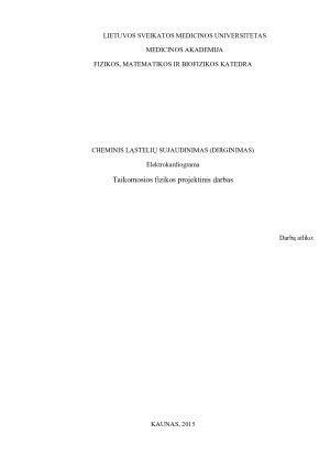 CHEMINIS LĄSTELIŲ SUJAUDINIMAS (DIRGINIMAS). Paveikslėlis 1
