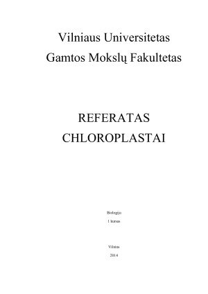 CHLOROPLASTAI. Paveikslėlis 1