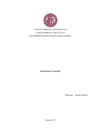 Kintamumas ir mutacijos. Paveikslėlis 1