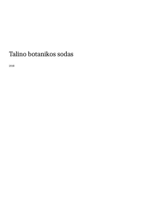 Talino botanikos sodas. Paveikslėlis 1