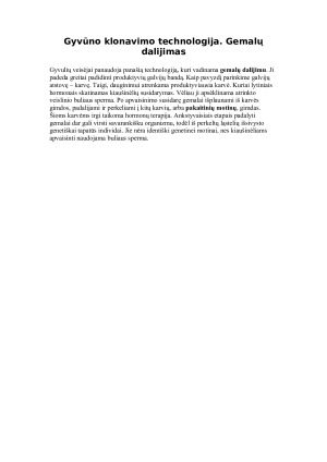 GYVŪNŲ KLONAVIMAS. GENŲ PERKĖLIMAS Į AUGALŲ, GYVŪNŲ LĄSTELES. Paveikslėlis 6