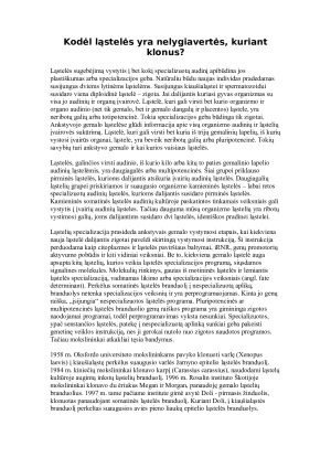 GYVŪNŲ KLONAVIMAS. GENŲ PERKĖLIMAS Į AUGALŲ, GYVŪNŲ LĄSTELES. Paveikslėlis 7