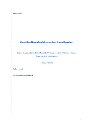 Transfekuotų genų raiškos reguliacija žinduolinėse ląstelėse. Paveikslėlis 2