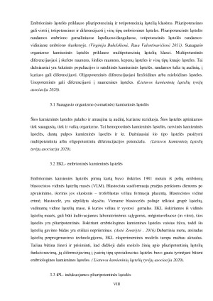 Kamieninių ląstelių nišos ir jų savybės. Paveikslėlis 8