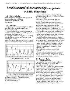 Adaptyvus judesio trukdžių filtravimas. Paveikslėlis 1