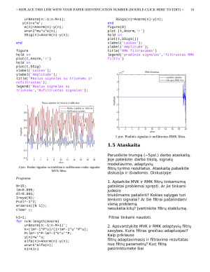 Adaptyvus judesio trukdžių filtravimas. Paveikslėlis 10