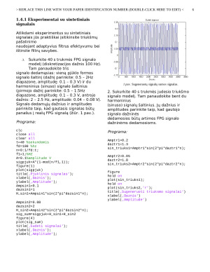 Adaptyvus judesio trukdžių filtravimas. Paveikslėlis 6